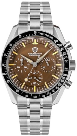watchdives WD1860 WD1861 WD1863 Herren Chronograph, Japanisches VK63 Quarz Sportuhr, 40 mm Bubble Saphirglas Armbanduhr, 100 M Taucheruhr mit Edelstahlarmband