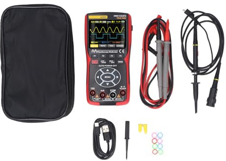 Oscilloscope portatif Brilluxal, multimètre portable 3 en 1 avec 2 canaux, bande passante de 50 MHz et taux d'échantillonnage de 280 MSa.
