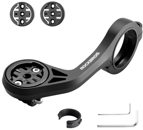 ROCKBROS Fahrradcomputer Halterung, Fahrrad Halterung Kompatibel Kompatibel für Garmin, Wahoo, Bryton GPS Fahrradcomputer Action Kameras und Fahrradlichtern für Fahrradlenker 31.8mm MTB Rennrad
