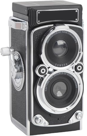 Goshyda Vintage Mini Digital Camera, Punto retrò in Stile TLR Portatile e Sparare Video Vlogging Video, Video FHD 1080p 12mp, per Adolescenti per Principianti per Bambini (128GB)