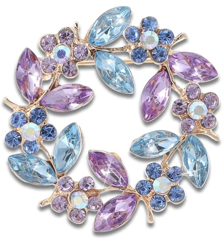 Classicseali Brooches for Women Uk,Womens Brooches Uk, Fashionable and Exquisite Rhinestone Large Womens Brooch, Flower Brooch Pin Suitable for Ladies and Girls, Coats, Weddings, Parties