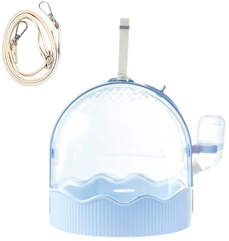Hamster Travel Carrier - Small Animal Cage with Adjustable Shoulder Strap | Pet Supplies for Garden Home Backyard Camping Yard Patio Play Grooming