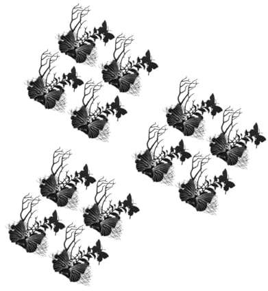 PRETYZOOM 12 Pièces Coiffe D'halloween Épingles à Cheveux Barrettes De Cheveux Pinces Araignée Toile D'araignée Noir Tissu