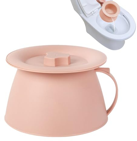 Shouxiut Portable Urinal Bucket, 1.5L Portable Urine Potty with Lid and Handle, Chamber Bucket for Husband Daughter Youth Son Women Teens Boys Girls Wife Friends