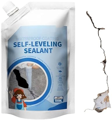 Hogvinnatil Joint De Scellement Béton - 400ml Haute Élasticité Allée Asphalte Scellant Imperméable Séchage Rapide,Colle Ciment Pour Nivellement Sol Brique Carrelage Asphalte Mur Bois Allée |