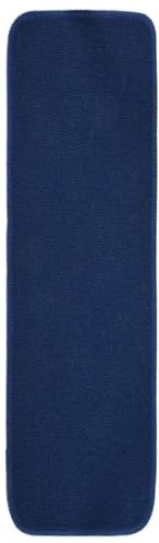 HETFTJN Stufenmatten Treppenteppich Marineblau 20 x 75 cm 15 Stück Langlebig Robust Weich Modernes Design Antirutsch Latex Rückseite Maschinenwaschbar für Flur Wohnzimmer Schlafzimmer