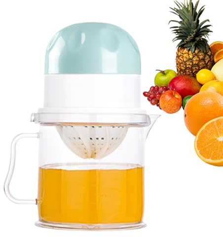 Exprimidor manual de 450 ml, exprimidor manual de naranja, exprimidor de limón, extractor de naranja para dormitorio, restaurante, viajes, hogar, bar, camping, picnic, gimnasio