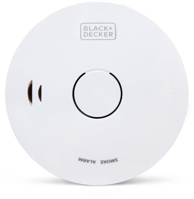 BLACK+DECKER - Smoke Alarm | Battery-Powered Smoke Alarm with 10-Year Battery Included. Easy-Install Fire Detector for Bedrooms, Hallways & Living Rooms