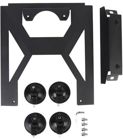 Fafeicy Support de Voiture Satellite, 4 Ventouses Solides, Support de Toit Ouvrant Compact en Alliage D'aluminium pour Mini Parabole, avec Fonction Réglable pour Camping-Car, Bateaux,