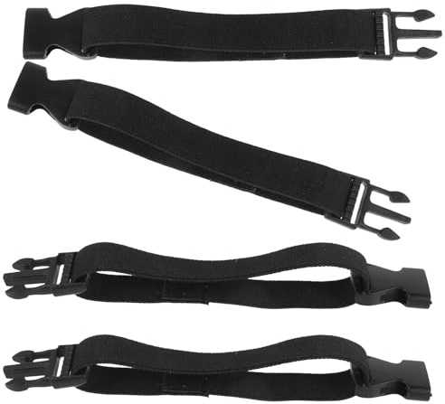 Alasum Tracolla Elastica Regolabile per Zaino 4 Pezzi Cinghia di Trasporto Antiscivolo in Plastica e Tessuto Leggera Accessori per Esterni e Campeggio Cinghie per Borse da Arrampicata