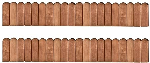 Bordo per aiuole, 2 pezzi, 120 cm, in legno di pino impregnato, per paesaggi, cortili e aiuole