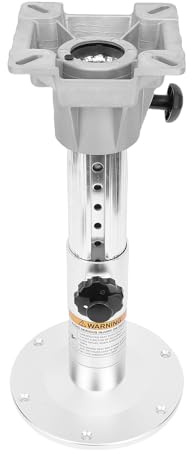 QWUUYEC Bootssitz Podest Höhenverstellbar 330-480mm, Aluminiumlegierung Sitzbasis Abnehmbar - Rostfrei, 360 Grad Drehbar, Für Yacht und Wohnmobil