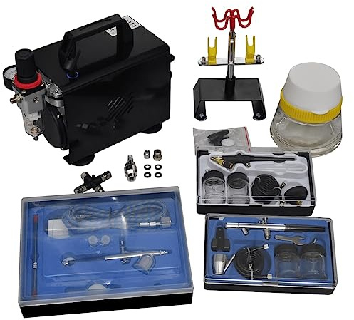 Générique Kit de compresseur d'aérographe avec 3 Pistolets,Quincaillerie,Outils,Compresseurs,140286