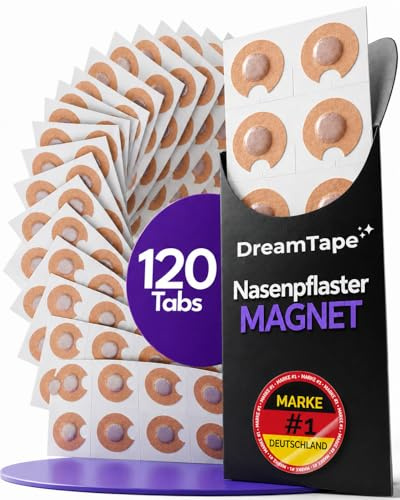 DreamTape® 120 Patchs pour Bande Nasale Magnétique – Patch Nez Respiration Aimantée – Recharges pour Écarteur Nasal Magnétique – Anti Ronflement Nez – 60 Utilisations
