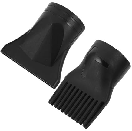 OATIPHO 2 Pezzi Ugello Temperature e Plastica Resistente in Nero per Asciugacapelli ad Alte con Concentratore Piatto Stretto Pettine per Styling Precisione di in Salone e Casa