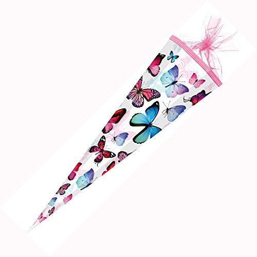 Nestler 6857796 Schultüte Schmetterling, 85 cm 6-eckig