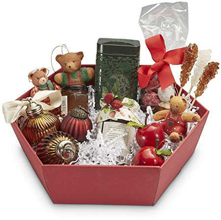 5 x PresentFill® Präsentkorb leer ohne Inhalt - Geschenkkorb aus umweltfreundlichen 100% Recycling Karton - groß sechseckig - Bordeaux - Made in Germany für Weihnachten - Ostern - Hochzeit - Geschenke