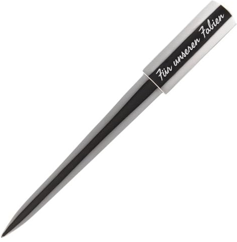 Brieföffner aus silberfarbenem Edelstahl mit Gravur – Personalisierbares Briefmesser – Elegantes Büroaccessoire und Geschenk zum Personalisieren