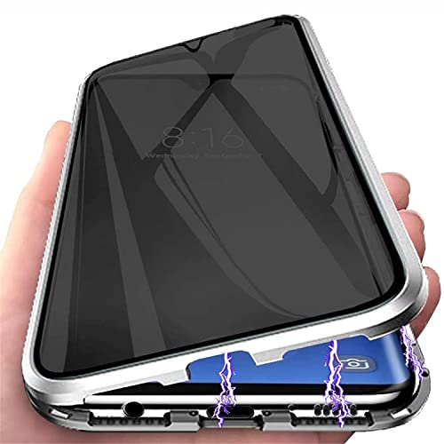 PingGoo Privacy Magnetische Hülle für Samsung Galaxy S21 Ultra, Anti Peep Magnetic Schutzhülle Case Cover,9H Gehärtetes Glas,Privacy Display Protector Metallrahmen Anti Spy Case Cover, Splitter