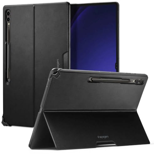 Spigen Cover Thin Fit Pro Compatibile con Samsung Galaxy Tab S10 Ultra (2024), Samsung Galaxy Tab S9 Ultra (2023), Samsung Galaxy Tab S8 Ultra (2022) - Nero