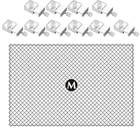 Sharplace Aquarium-Bildschirmnetze, Anti-Sprung-Netz, Aquarium-Sprungschutz, Mesh-Bildschirmnetz, Aquarium-Abdeckung, oberes, 80x106cm 10 Klammern