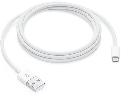 Woven USB C Cable, Durable USB Charger to Type C Cable Fast Charging for Apple TV Remote 3rd Gen, iPhone Air, iPhone17/16 Pro Max/15P, iPad Air, AirPods Pro 3, (NOT for Lightning-Port Devices) - White