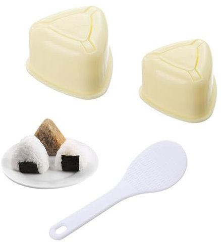 3 Pièces Moule À Boules de Riz, Moule À Sushi, Moule de Fabrication de Boules de Riz de Cuisine, Adapté Au Bento pour Enfants, Sushi de Pique-Nique, Outil de Bricolage (Jaune)