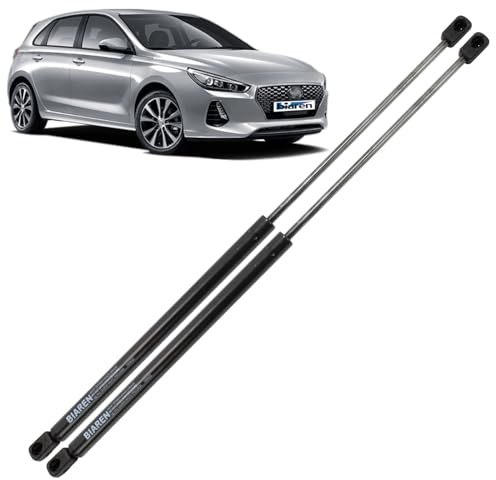 BIAREN Lot de 2 vérins à gaz pour hayon arrière pour Hyundai i30 Hatchback (2007–2011) Système de levage 310 (N) 569 mm 817712R000 817711Z000