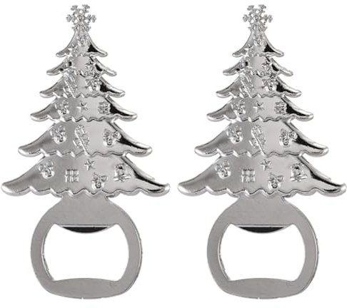 Cabilock 2st Weihnachtsbaumkorkenzieher Flaschenöffner Für Hochzeitsgeschenke Hirsch Flaschenöffner Flaschenöffner-ring Weinkorken Lustige Flaschenöffner Weingeschenk Silver Zinklegierung