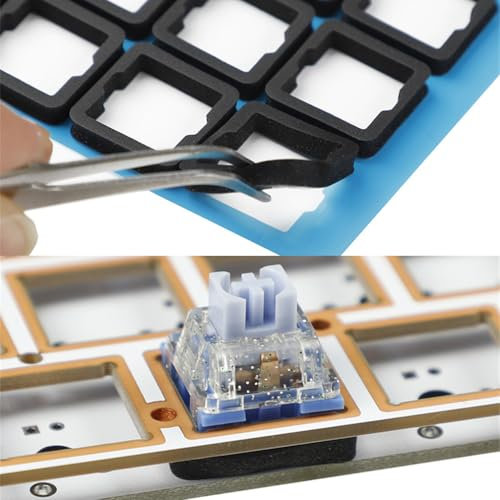 120pcs 3.5mm Mechanical Keyboard Switch Sticker, Keyboard Switch Film Noise Dampeners Sheet Inter-Axis Shaft Silencer Foam Pads Switch Film for Gaming Keyboard DIY Switches (Poron)