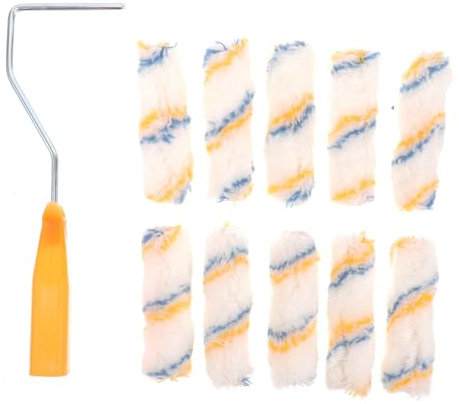 HOMSFOU Malerrolle Kleinen Farbrollerhülsen Farbroller Zum Streichen Von Wänden Wiederverwendbar Und Einfach Zu Reinigen Kompatibel Mit Latex Und Ölfarben