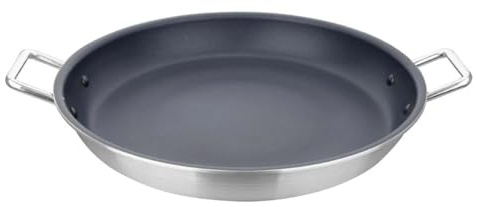 Vogue Poêle à paella en aluminium anti-adhésif Teflon Plat Plus 450 x 68 mm