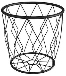 Luxaliving Drahtkorb aus Metall - Schwarz - Aufbewahrungskorb / Dekokorb - Rund 30 Liter - 30 x 30 cm -