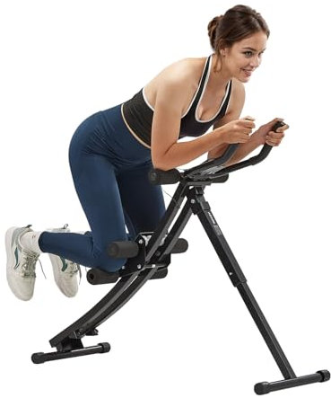 VEVOR Bauchmuskeltrainingsgerät Bauchtrainer AB-Maschine für Fitnessstudio, Bauchtrainer 200 kg Gewichtskapazität, Bauchmuskeltrainer Krafttraining, klappbares verstellbares Fitnessgerät Schwarz