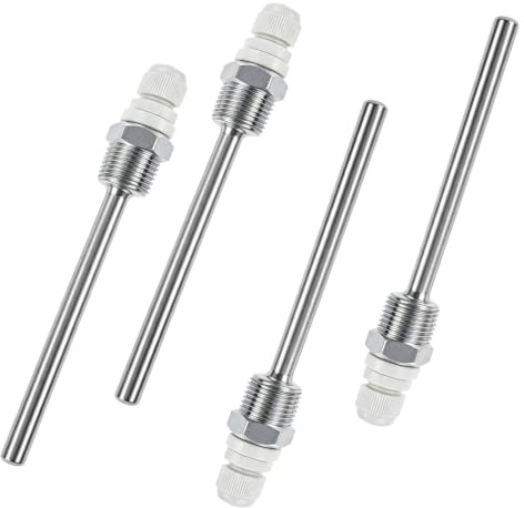4pièces Manchons de plongée,8×100mm Puits thermométrique acier inoxydable,Filetage G1/2pour capteur de température,Puits Thermométrique acier inoxydable,pour capteur de température,manchon submersible | FiletageG1/2pour capteur de température,Puits Thermométrique acier inoxydable,pour capteur de température,manchon submersible