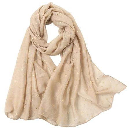 USOHJZ Frühlingsschal Sommerschal aus Baumwollleinen for Frauen, Mädchen, Studenten, einfarbige Schals, weicher Schal, Frühlings-Wickeltücher for Frauen(Beige)