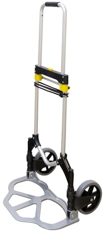 Faltbare Sackkarre aus Aluminium, tragbar, Kapazität 80 kg, leicht und robust, ideal für einfachen und bequemen Transport.