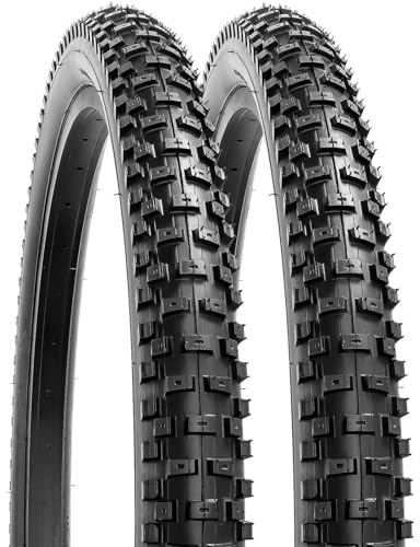 YunSCM 2Pcs Faltbare 24 Zoll Fahrradreifen 24x2.35 Mantel 57-507 Kompatibel 24x2.30 24 x 2.35 24x2.40 Stadt/Straße/Mountainbike Reifen