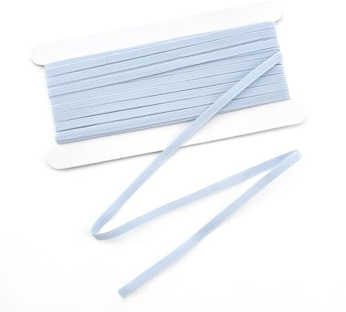 Desenda 10m x 6mm Flat Elastic Band, Braided Elastic Cord | Sewing Elastic Band, Soft and Skin-friendly, for Waistbands, Scrunchies, DIY Crafts, Haberdashery, Dressmaking