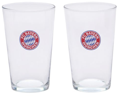 FC Bayern München - Fanglas - 2er-Set Glas Trinkglas FCB