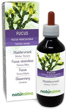 Blasentang (Fucus vesiculosus) Thallus (Alge) Alkoholfreier Urtinktur Naturalma - Flüssig-Extrakt Tropfen 200 ml - Nahrungsergänzungsmittel - Veganer