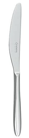 Grunwerg Balmoral Table Knives TAKBLM, 18/10 Stainless Steel, Set of 12, Silver
