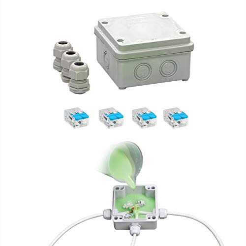 Arnocanali GL-BOX100 - Kit de goma de doble componente aislante y sellador con caja de derivación y prensacables, multicolroe