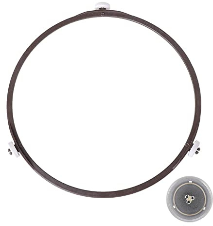 USHS Mikrowelle Drehring Universal Plattenspieler Ring Mikrowellen-Plattenspieler-Halter Glasteller Drehteller Halter Drehbarer für Glasplatten Durchmesser 22cm (Braun)