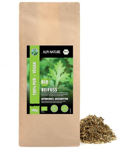 Alpi Nature Artemisa Orgánicа Infusión 500g, Te de Artemisa Hierba Seca y Cortada, Artemisia vulgaris
