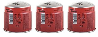 Alpen Camping IK006 3X 400 ml / 190g Gaskartuschen Propan-Butan Stechkartusche für Gaskocher Campingkocher Bunsenbrenner Lötbrenner EN417 Gas Block System (3 Stück)