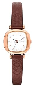 KOMONO Moneypenny Monogram Damen Quarzuhr in Auburn mit Edelstahlarmband