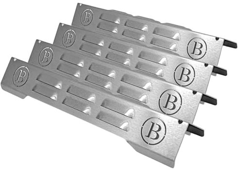 BABOSSA® Flammschutz aus massivem Edelstahl - Ersatzteil für Rösle Videro | rostfrei & titanstabilisiert durch V4A Edelstahl | Made in Germany | 4er Pack