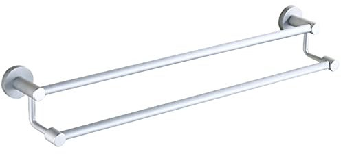 Toallero extensible de aluminio para toallas de baño, soporte de pared para baño, cocina, toallero blanco frotado para toallas de mano (70 cm)