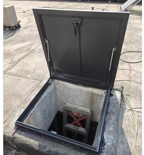 Trappe d'Accès au Toit Trappe D'accès au Toit de la Maison, Panneau Imperméable à la Pluie pour Porte D'accès à la Ventilation de la Cave, Couvercles de Puits de Fenêtre de Sous-sol, Couvercle D'accès